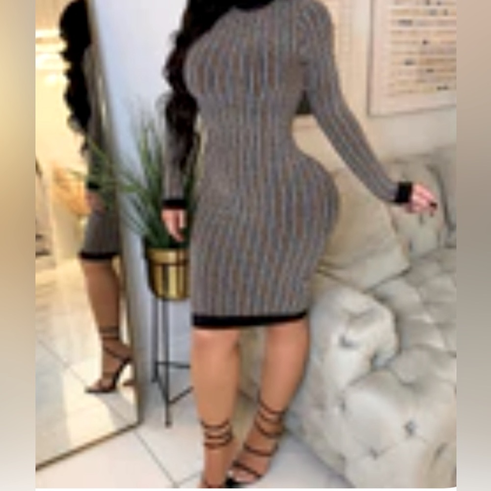Stretchy silver gold dress